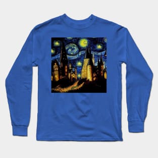 Starry Night Wizarding School Van Gogh Long Sleeve T-Shirt